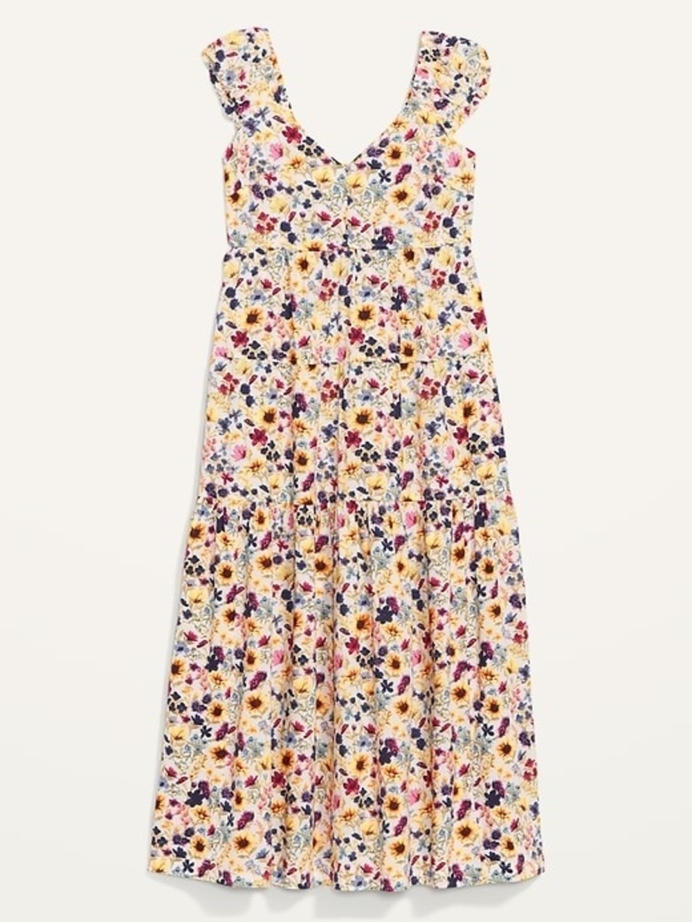 Old Navy Floral Tiered Maxi Dress - XXL Wildflower